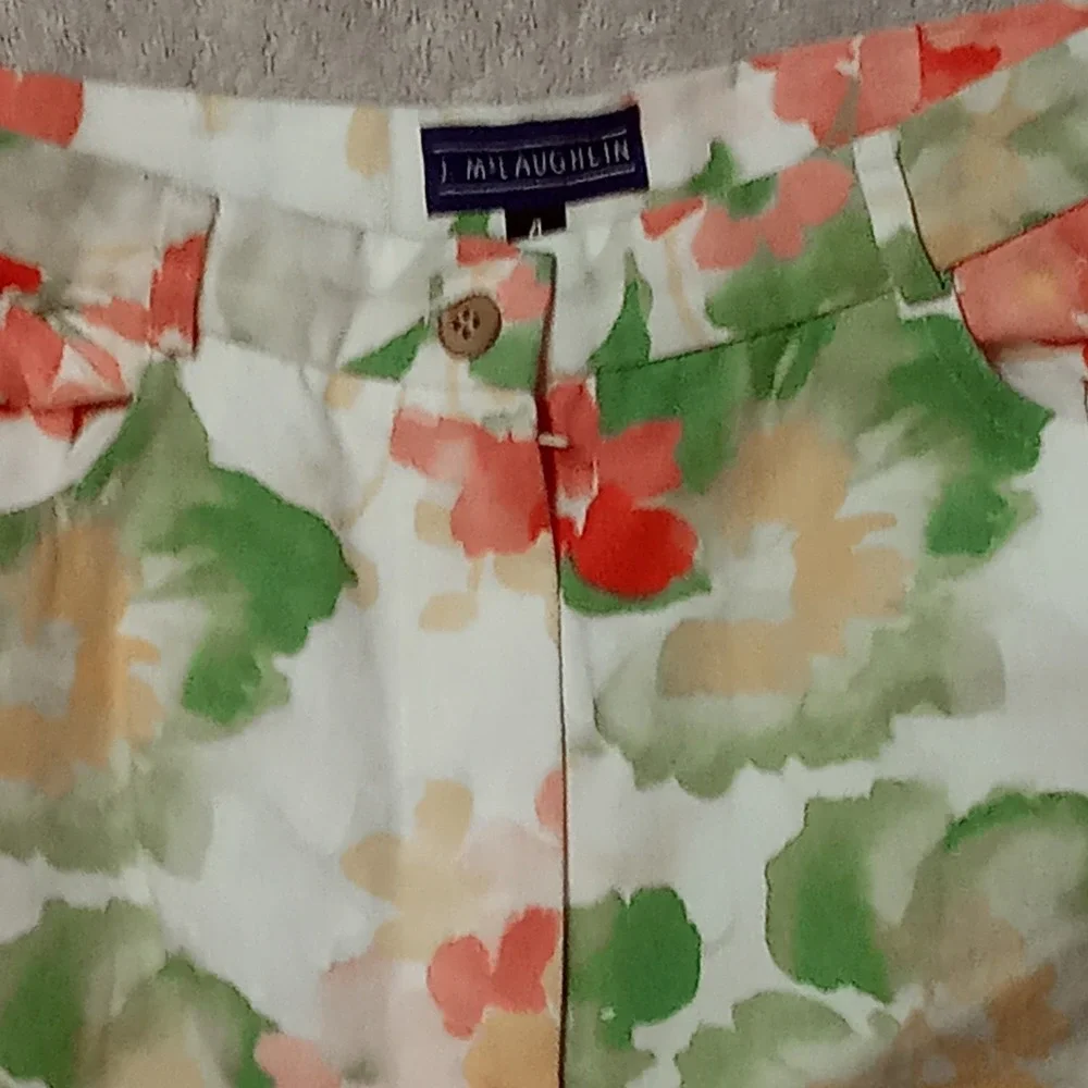 J. McLaughlin Floral Print Jeans Women's Size 4 Stretch Slim (24" x28") - Picture 6 of 8
